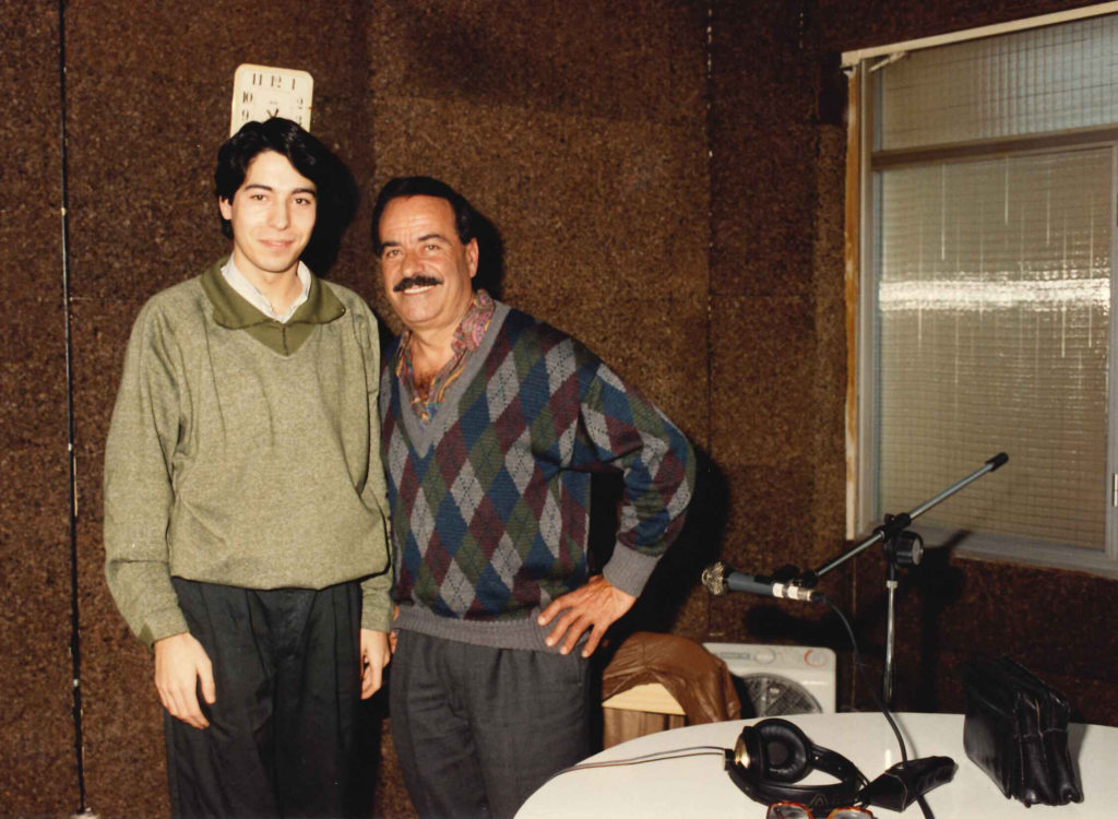 José Francisco Artacho amb el cantant Josep Guardiola.