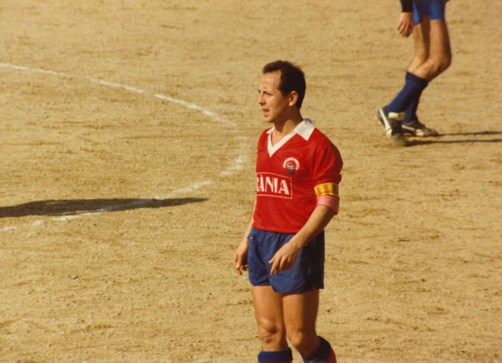 Miguel Tadeo, capità del CE la Llagosta (1988).