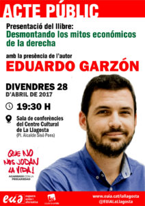 Presentació del llibre d'Eduardo Garzón.