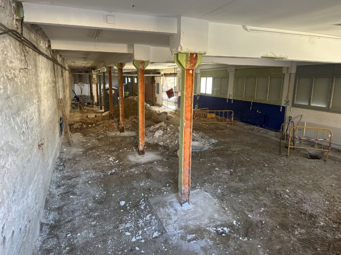 Primera fase de les obres de reforma de l’escola Sagrada Família